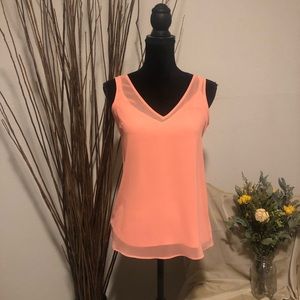 Sheer Pink Tank with Pink Cami